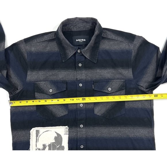 For Those Who Sin Flannel Shirt Mens Large Hunter S Thompson Gonzo Dont Run - Picture 13 of 14